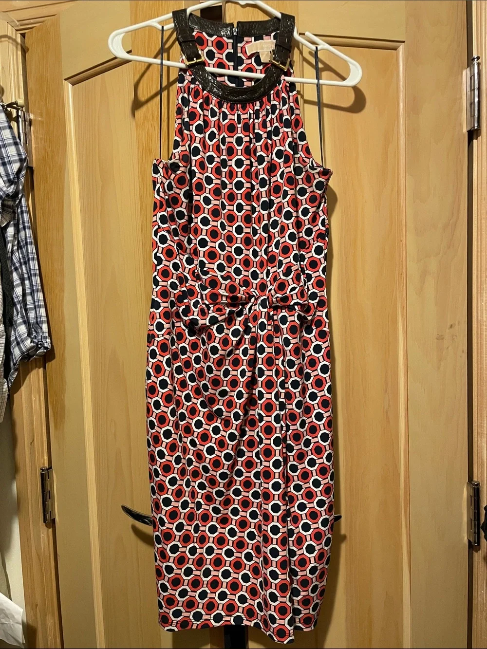 Michael Kors Geometric Halter Dress